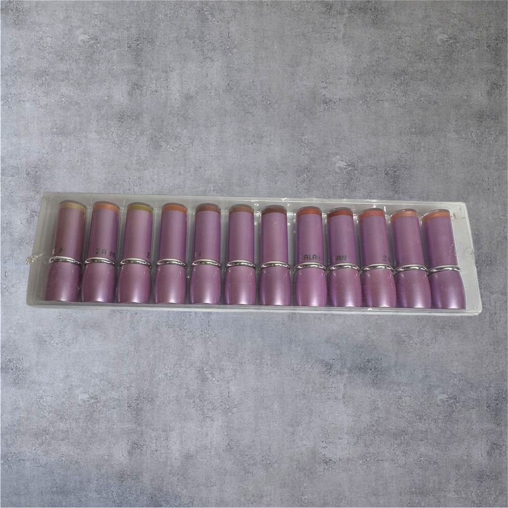 Zalan Lipstick Set 12pc Multicolor New Aloe Vera Vitamin E Pro Color 1.44oz